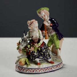 Gruppo Galante in Porcellana di Ludwigsburg