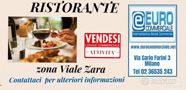 RISTORANTE plurivetrine in zona Viale Zara. Mq 180