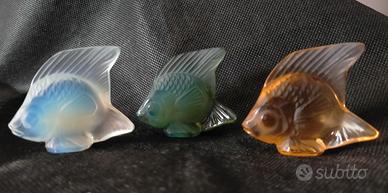Lalique pesci in cristallo