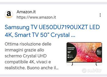 TV Samsung Cristal 4k 50 pollici