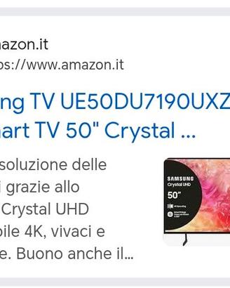 TV Samsung Cristal 4k 50 pollici