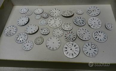 Lotto di quadranti in smalto per orologi da tasca 