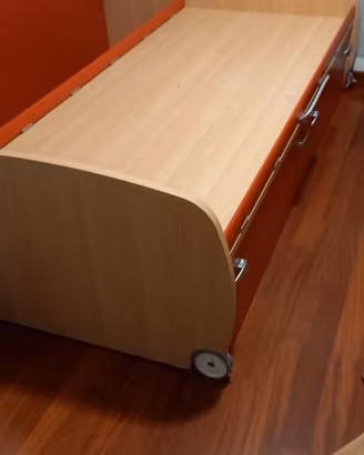 Letto bambini/adolescenti con ruote unidirezionali