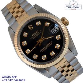 ROLEX Datejust 6827 Ladies 31MM Black diamonds