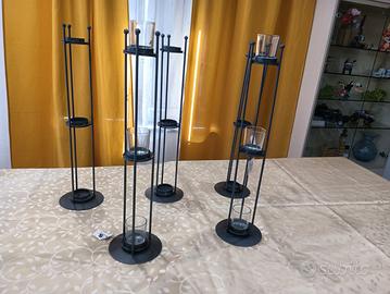 Candelieri porta tealight in ferro battuto