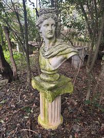 Busto Classico Apollo con Colonna Ionica