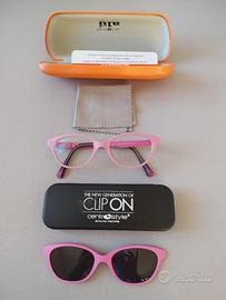Occhiali da vista bambina con clip-on magnetica