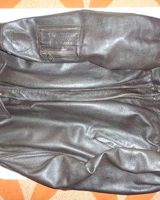Giacca pelle vintage Tag. XL/L marrone scuro