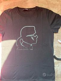 Maglietta Karl Lagerfeld nera con stampa