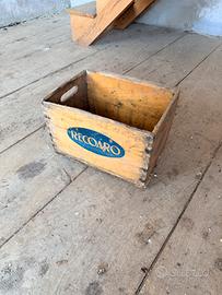 Cassa in Legno Vintage Recoaro Originale d'Epoca