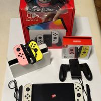 Nintendo Switch Oled bianca+ 2 Joycon + 256 Gb