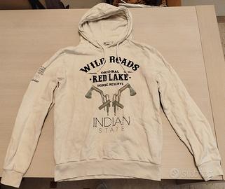 felpa con cappuccio indian state, old wild west 