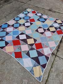 Coperta patchwork fatta a mano