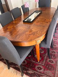 Tavolo pranzo legno e radica