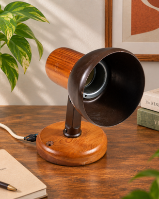 Lampada faretto pino design scandinavo anni '70
