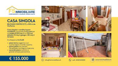 CASA SINGOLA con S. esterno e garage a Belpasso