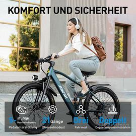 GT900 Bici Elettrica Uomo Donna da 26", 7/21 NUOVA