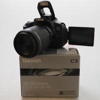 CANON EOS 700D+TAMRON 18-200 STABILIZZATO