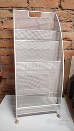 Portariviste bianco in metallo