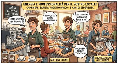 Cameriere/Barista/Addetto al banco - 5 anni di at