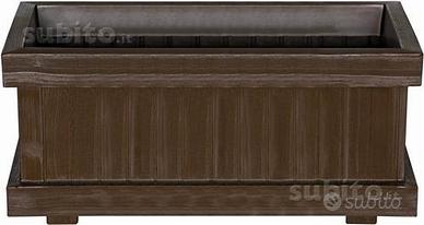 Fioriera Rettangolare SIMIL LEGNO - Cm 95x47x39H