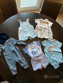 5 pagliaccetti neonato+pantaloncino+cappello