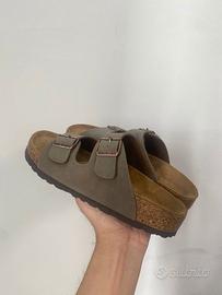 BIRKENSTOCK ARIZONA MOCCA BIRKO FLOR NUBUCK