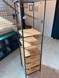 Dispensa cucina acciaio e legno