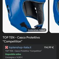 Casco da boxe marca Top Ten taglia L 