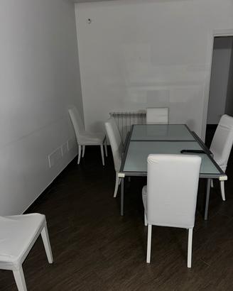 Tavolo 12 posti e 6 sedie in legno