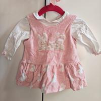 vestitino con maglia a body per neonata