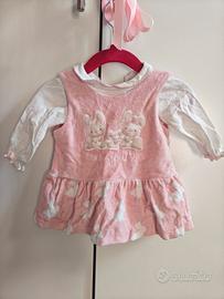 vestitino con maglia a body per neonata