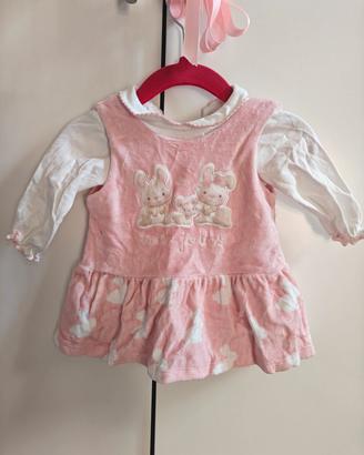 vestitino con maglia a body per neonata