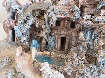 Borgo presepe ceramica artigianale RITIRO ROMA 