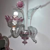 applique 1 luce in vetro di Murano