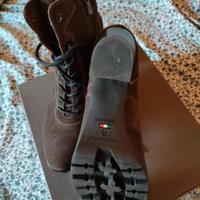 stivali in tessuto marroni nero giardini tg40