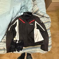 Giubbotto moto estivo Acerbis e guanti moto OJ