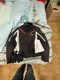 Giubbotto moto estivo Acerbis e guanti moto OJ