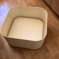 Fioriera bianca in abs vintage anni 60 originale