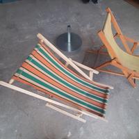 sdraio da spiaggia e portaombrellone