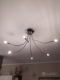 Lampadario moderno 6 bracci flessibili