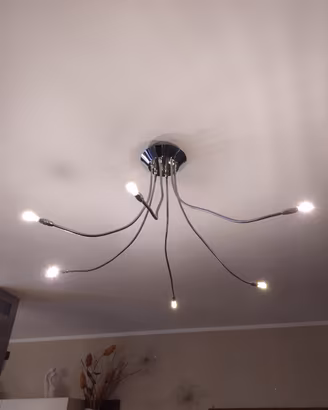 Lampadario moderno 6 bracci flessibili