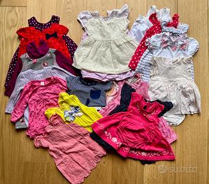 Lotto 131 capi bambina 0-12 mesi varie marche