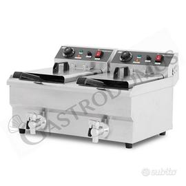 Friggitrice elettrica da banco 2 vasche