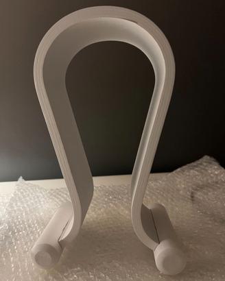Supporto cuffie in legno bianco
