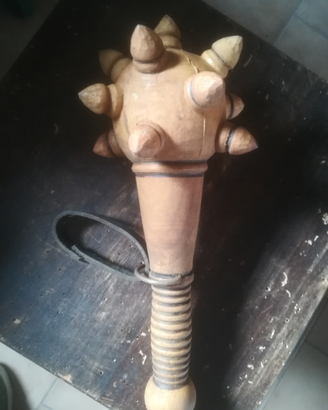 Mazza medioevale in legno artigianato Russo