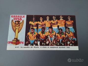 1958-59 Lampo Squadra Brasile con Pelé rara nuova