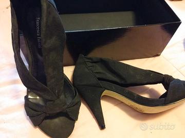 Scarpe nere fashion con tacco francesca falconi