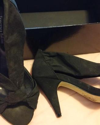 Scarpe nere fashion con tacco francesca falconi