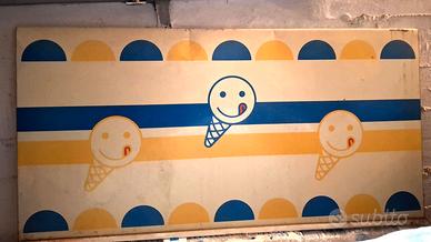 Insegna tabella gelati Sammontana separè 3 pezzi